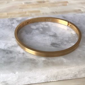 Gold Toned Stainless Steel Stacking Bracelet